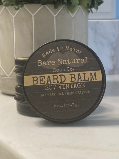 Bare Natural Soap Co. 207 Vintage Organic Beard Balm | Vegan Men's Skincare