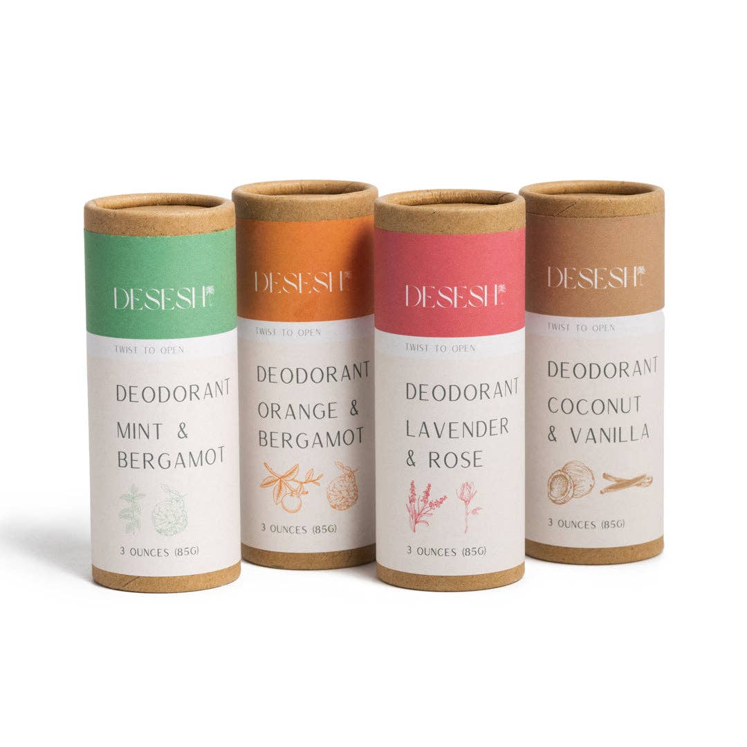 Desesh Natural Deodorant (Aluminum Free, With Essential Oils)