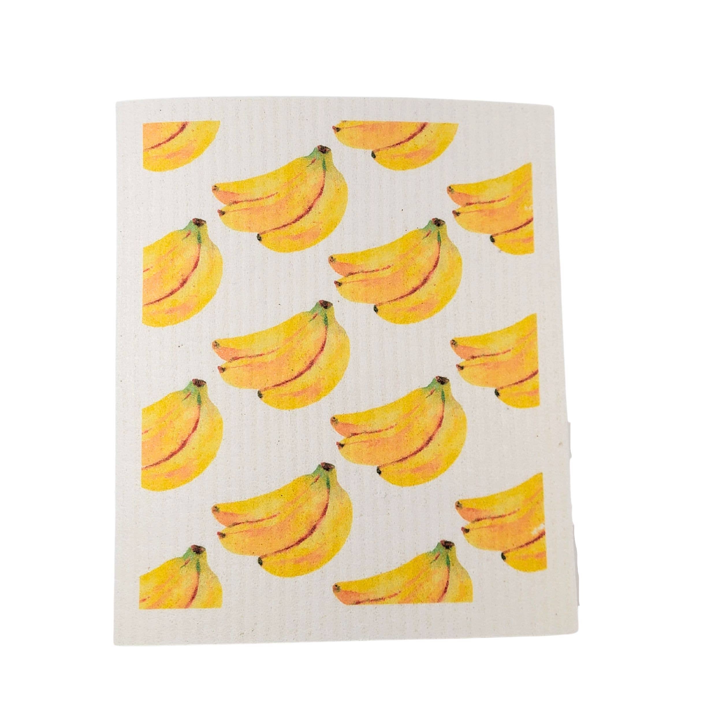 Driftless Patterned Banana Kitchen Swedish Dish Towels