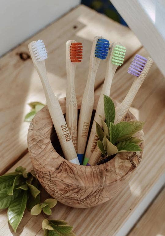 Zefiro - Bamboo Kid's Toothbrush - Blue