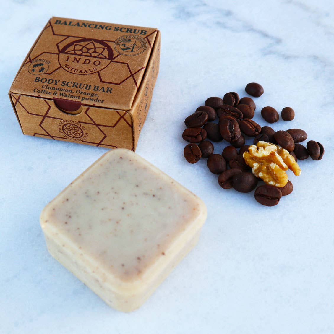 Indo - Balancing Scrub: probiotic body scrub wash bar