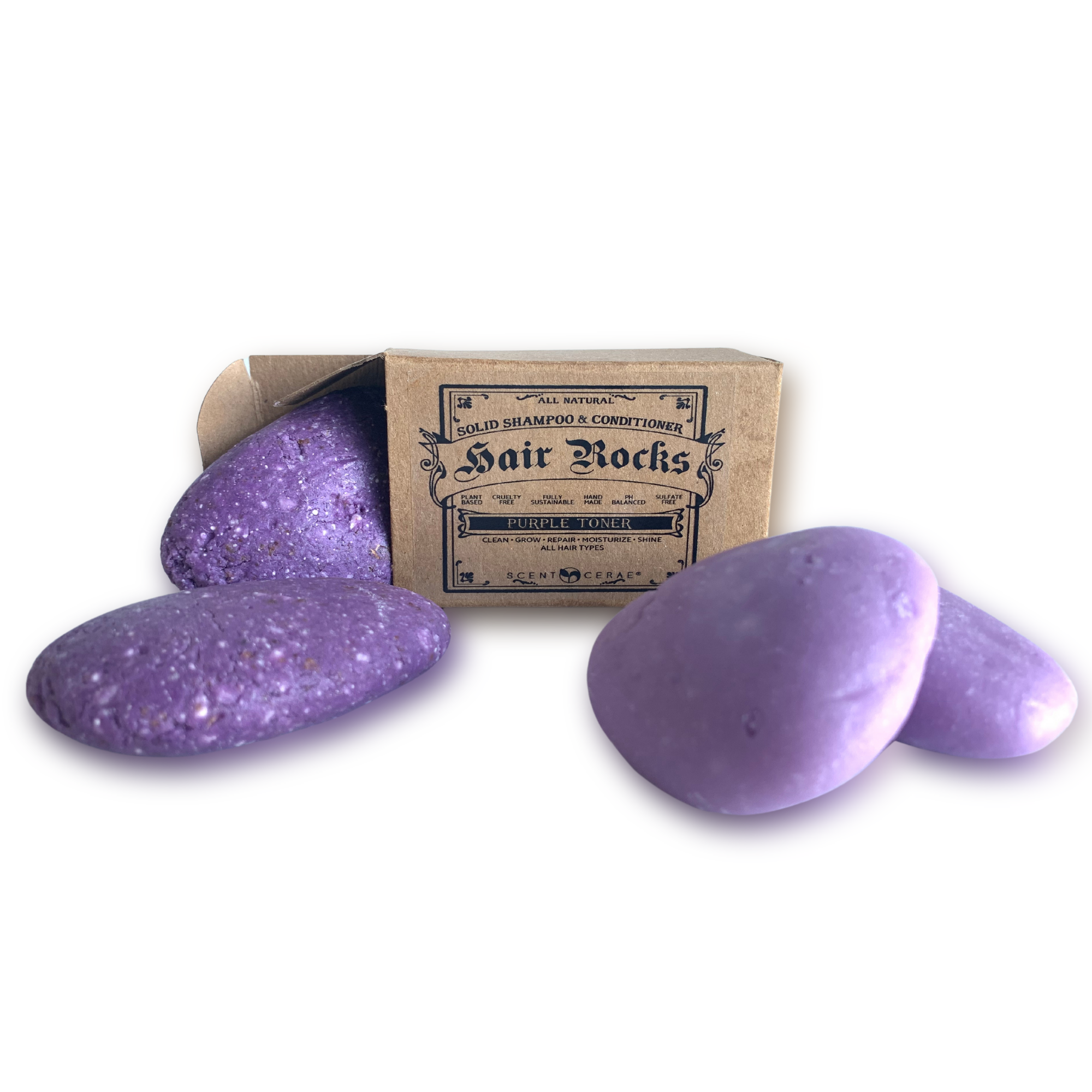 Scent Cerae Hair Rocks Purple Toner Solid Shampoo Rocks-SALE