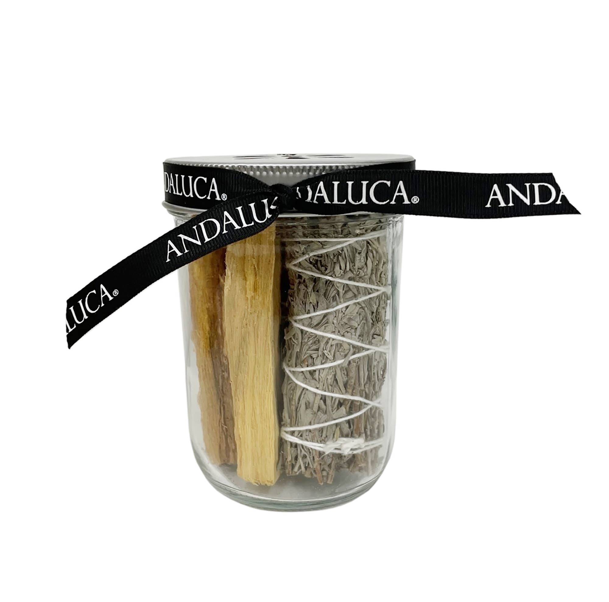 Andaluca - Sage and Palo Santo Smudging Jar Kit